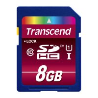 Transcend TS8GSDHC10U1, 8 GB, SDHC, Klasse 10, MLC, 90...