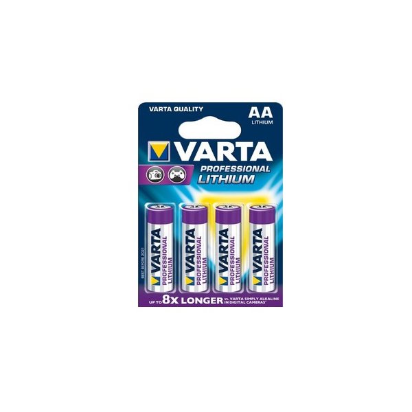 Varta 4x AA Lithium, Einwegbatterie, AA, Lithium, 1,5 V, 4 Stück(e), 2900 mAh