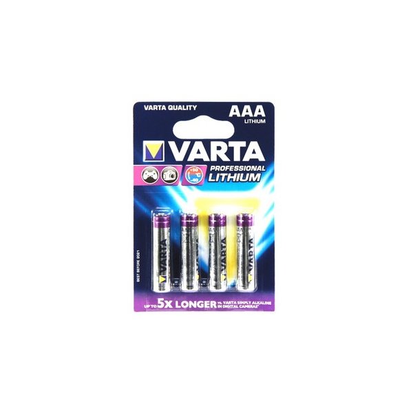 Varta 4x AAA Lithium, Einwegbatterie, AAA, Lithium, 1,5 V, 4 Stück(e), 1100 mAh