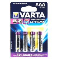 Varta 4x AAA Lithium, Einwegbatterie, AAA, Lithium, 1,5...