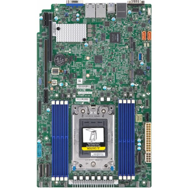 Supermicro MBD-H12SSW-NTL, AMD, Socket SP3, AMD EPYC 7002, AMD EPYC 7003, DDR4-SDRAM, 2 TB, DIMM