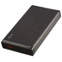 i-tec USB 3.0 Mysafe externes 3.5", HDD-Gehäuse, 3.5 Zoll, SATA, Serial ATA II, Serial ATA III, 5 Gbit/s, USB Anschluss, Schwarz, Metallisch