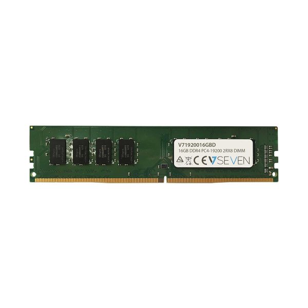 V7 16GB DDR4 PC4-19200 - 2400MHz DIMM Arbeitsspeicher Modul - V71920016GBD, 16 GB, 1 x 16 GB, DDR4, 2400 MHz, 288-pin DIMM