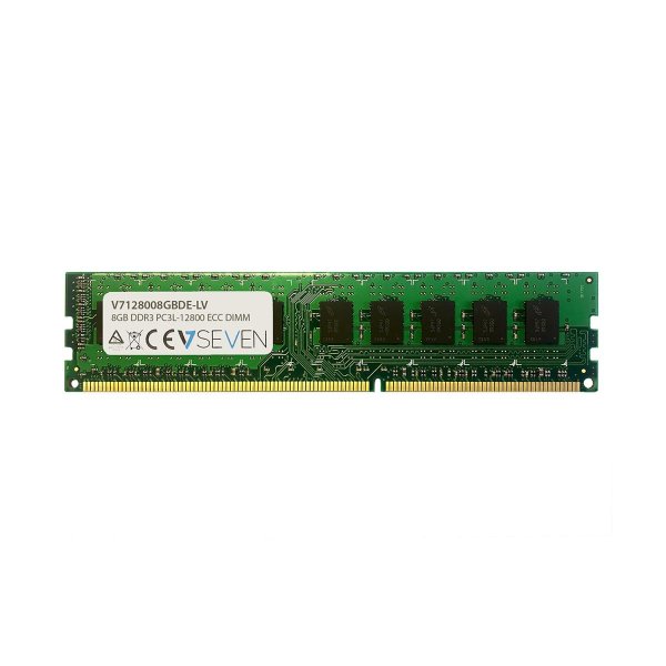 V7 8GB DDR3 PC3L-12800 - 1600MHz ECC DIMM Arbeitsspeicher Modul - V7128008GBDE-LV, 8 GB, 1 x 8 GB, DDR3, 1600 MHz, 240-pin DIMM