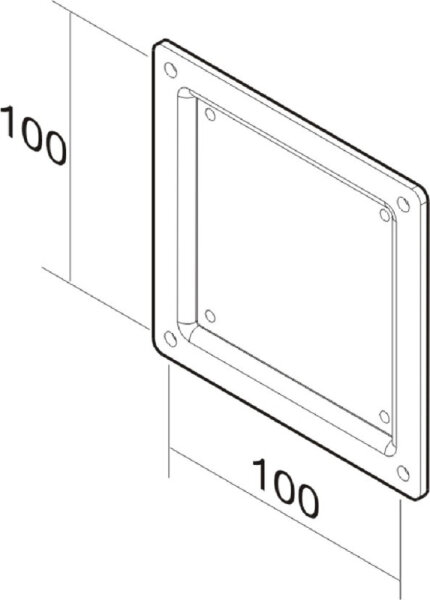 Neomounts Vesa-Platte, Schwarz, 25 kg, 75 x 75,100 x 100 mm, 100 mm, 150 mm, 20 mm