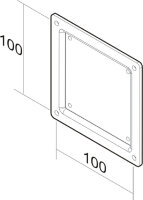 Neomounts Vesa-Platte, Schwarz, 25 kg, 75 x 75,100 x 100...