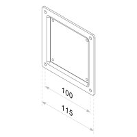 Neomounts Vesa-Platte, Schwarz, 25 kg, 75 x 75,100 x 100 mm, 100 mm, 150 mm, 20 mm