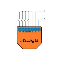 Shelly Plus i4, Orange, 802.11b, 802.11g, Wi-Fi 4...