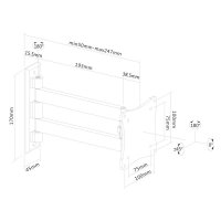 Neomounts TV/Monitor-Wandhalterung, 25,4 cm (10"), 68,6 cm (27"), 75 x 75 mm, 100 x 100 mm, 0 - 90°, Silber