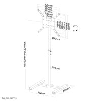 Neomounts Flachbildschirm Bodenständer, 20 kg, 25,4 cm (10"), 139,7 cm (55"), 75 x 75 mm, 400 x 400 mm