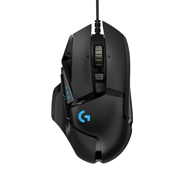 Logitech G G502 Hero, rechts, Optisch, USB Typ-A, 25600 DPI, 1 ms, Schwarz