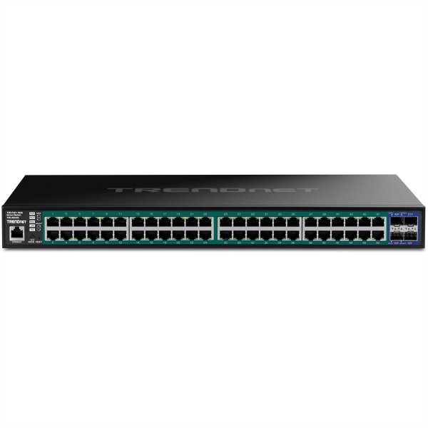 TRENDnet 52-Port Gigabit Web Smart PoE+ Switch with 10G SFP+ - Switch - 1 Gbps