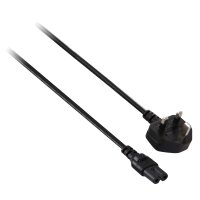 V7 Notebook Netzkabel GB-Stecker zu IEC-C8 - Schwarz 2m...