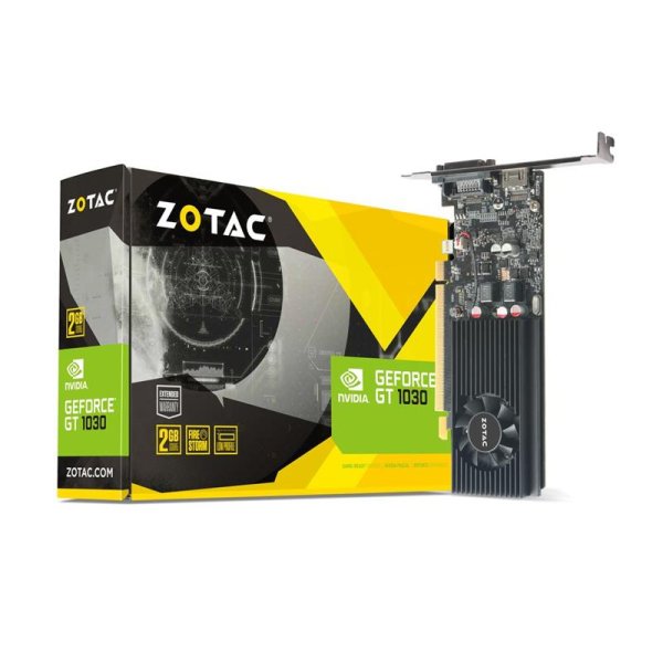 ZOTAC ZT-P10300A-10L, GeForce GT 1030, 2 GB, GDDR5, 64 Bit, 6000 MHz, PCI Express 3.0