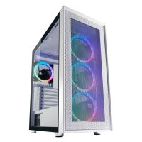 LC-Power Gaming 802W, Midi Tower, PC, Weiß, ATX, micro ATX, Mini-ITX, Metall, Kunststoff, Gehärtetes Glas, Multi