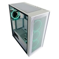 LC-Power Gaming 802W, Midi Tower, PC, Weiß, ATX, micro ATX, Mini-ITX, Metall, Kunststoff, Gehärtetes Glas, Multi