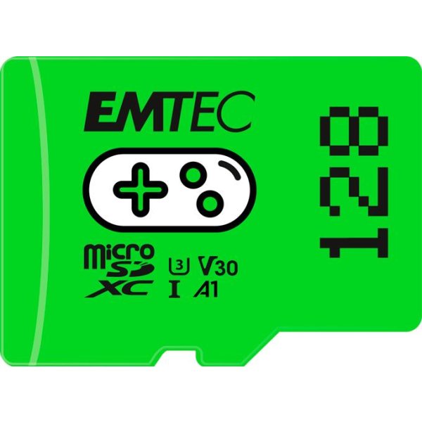 EMTEC ECMSDM128GXCU3G, 128 GB, MicroSDXC, UHS-I, 100 MB/s, 50 MB/s, Class 3 (U3)