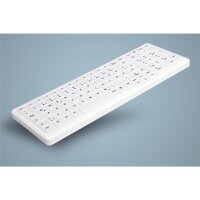 Active Key AK-C7000, Volle Größe (100%), Verkabelt & Kabellos, RF kabellos + USB, Membran Key Switch, LED, Weiß