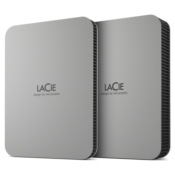 LaCie Mobile Drive (2022), 2 TB, 2.5", 3.2 Gen 1 (3.1 Gen 1), Silber