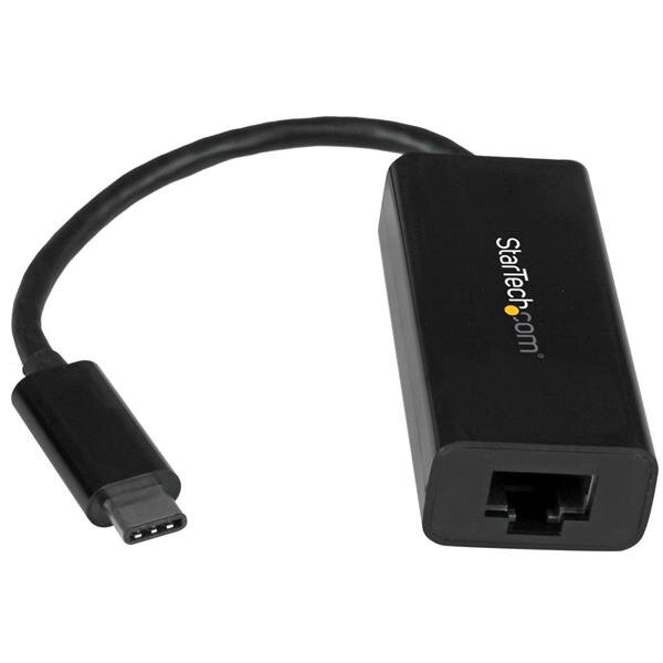 StarTech.com USB-C auf Gigabit-Ethernet-Adapter - Schwarz - USB 3.0 auf RJ45 LAN-Netzwerkadapter - USB-Typ-C auf Ethernet, Kabelgebunden, USB, Ethernet, 5000 Mbit/s, Schwarz