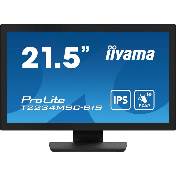 Iiyama ProLite T2234MSC-B1S, 54,6 cm (21.5"), 1920 x 1080 Pixel, Full HD, 8 ms, Schwarz