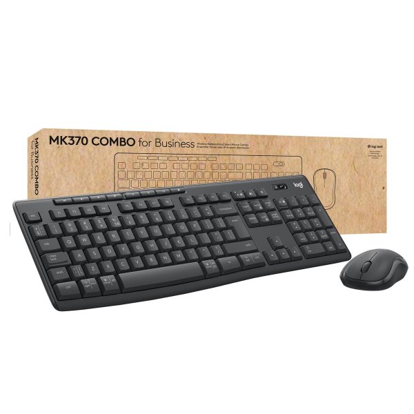 Logitech MK370 Combo for Business, Kabellos, RF Wireless + Bluetooth, Membran Key Switch, QWERTY, Graphit, Maus enthalten