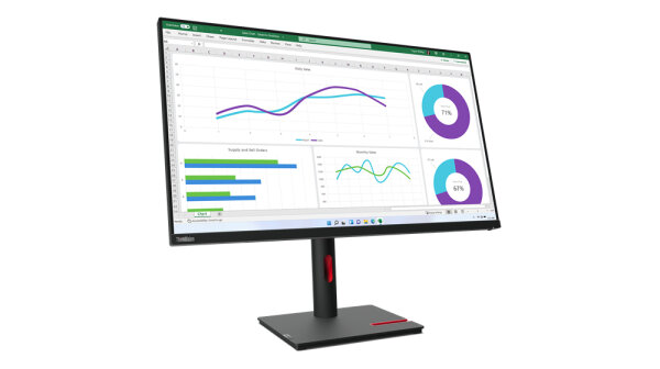 Lenovo ThinkVision T32h-30, 80 cm (31.5"), 2560 x 1440 Pixel, Quad HD, LED, 6 ms, Schwarz