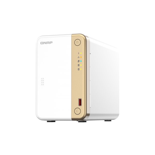 QNAP TS-262, NAS, Tower, Intel® Celeron®, N4505, Gold, Weiß