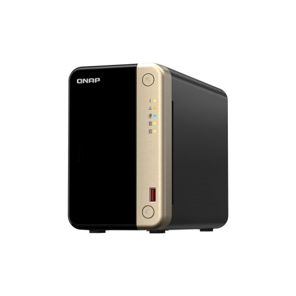 QNAP TS-264, NAS, Tower, Intel® Celeron®, N5095, Schwarz, Gold