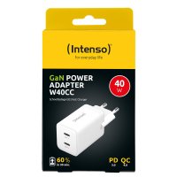 Intenso POWER ADAPTER 2XUSB-C GAN/7804012, Drinnen, AC,...