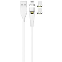 2GO 797317 - 1 m - USB B - USB C/Micro-USB B/Lightning - Weiß