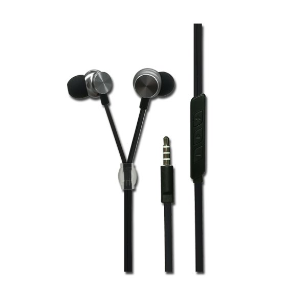 2GO In-Ear Stereo-Headset"Luxury" - anthrazit Zipper-Style