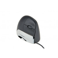 Bakker Evoluent Mouse Standard (Right Hand), rechts, Vertikale Ausführung, Optisch, USB Typ-A, 1500 DPI, Schwarz, Grau, Silber