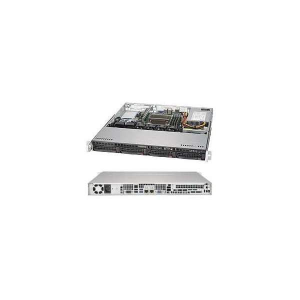 Supermicro CSE-813MFTQC-350CB, Rack, Server, Schwarz, ATX, micro ATX, 1U, 350 W