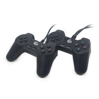 Gembird JPD-UB2-01, Gamepad, PC, D-Pad, Kabelgebunden, USB 2.0, Schwarz