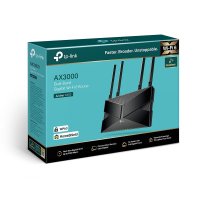 TP-LINK Archer AX3000 Dual Band Gigabit Wi-Fi 6 Router, Wi-Fi 6 (802.11ax), Dual-Band (2,4 GHz/5 GHz), Ethernet/LAN, Schwarz, Tabletop-Router