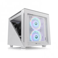 Thermaltake Divider 200 TG, Micro Tower, PC, Weiß, micro ATX, Mini-ITX, SPCC, 18,5 cm