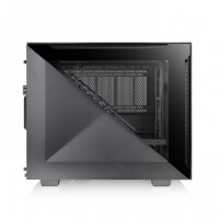 Thermaltake Divider 200 TG, Micro Tower, PC, Schwarz, micro ATX, Mini-ITX, SPCC, 18,5 cm