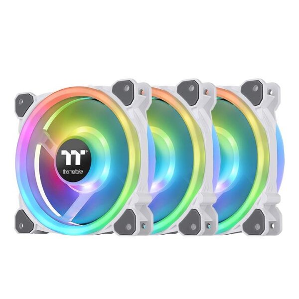 Thermaltake Riing Trio 12 RGB Radiator Fan White TT Premium Edition, Ventilator, 12 cm, 500 RPM, 1500 RPM, 41,13 cfm, Weiß