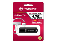 Transcend JetFlash 700, 128 GB, USB Typ-A, 3.2 Gen 1 (3.1 Gen 1), Kappe, 8,5 g, Schwarz