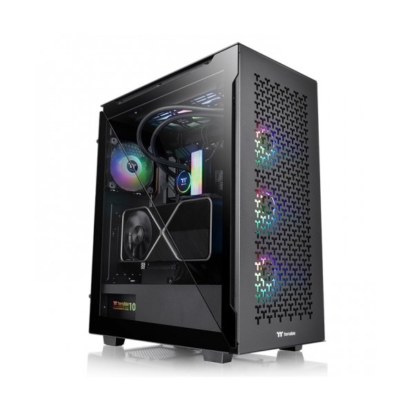 Thermaltake CA-1T4-00M1WN-02, Midi Tower, PC, Schwarz, ATX, micro ATX, Mini-ITX, SPCC, 17 cm