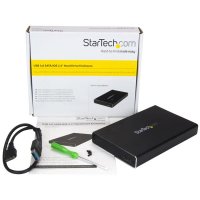 StarTech.com USB 3.0 2,5 Zoll SATA III oder IDE Festplattengehäuse mit UASP - Externes SSD / HDD Gehäuse, HDD / SSD-Gehäuse, 2.5", IDE, Parallel ATA, SATA, Serial ATA II, Serial ATA III, 6 Gbit/s, USB Anschluss, Schwarz