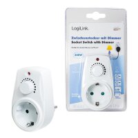 LogiLink PA0151, Dimmer, Montierbar, Drehregler, Weiß, Eurostecker, Eurostecker