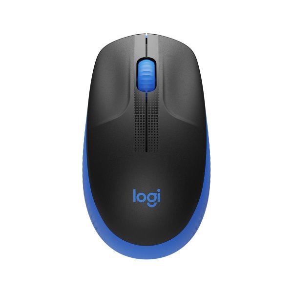 Logitech M190, Beidhändig, Optisch, RF Wireless, 1000 DPI, Schwarz, Blau