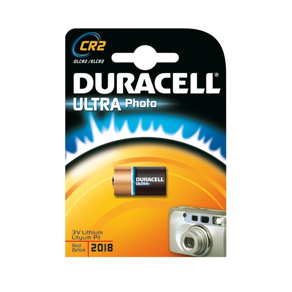 Duracell Ultra Photo CR2, Einwegbatterie, Lithium-Ion (Li-Ion), 3 V, 1 Stück(e), 119 x 84 x 16 mm, Zylindrische