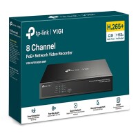 TP-LINK VIGI 8 Channel PoE+ Netzwerk-Video-Recorder, 8 Kanäle, 3840 x 2160 Pixel, 720p, 1080p, 2160p, 3840x2160,1920x1080, 1680x1050, 1440x900, 1280x1024, 1024x768, 1280x720, 1280x720@60fps, 1920x1080@60fps, 3840x2160@30fps, H.264, H.264+, H.265, H.265+