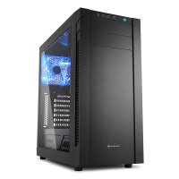 Sharkoon S25-W, Midi Tower, PC, Schwarz, ATX, micro ATX, Mini-ITX, Acryl, Metall, 16,7 cm