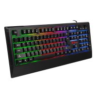 Thermaltake Challenger Combo, Kabelgebunden, USB, Membran Key Switch, RGB-LED, Schwarz, Maus enthalten