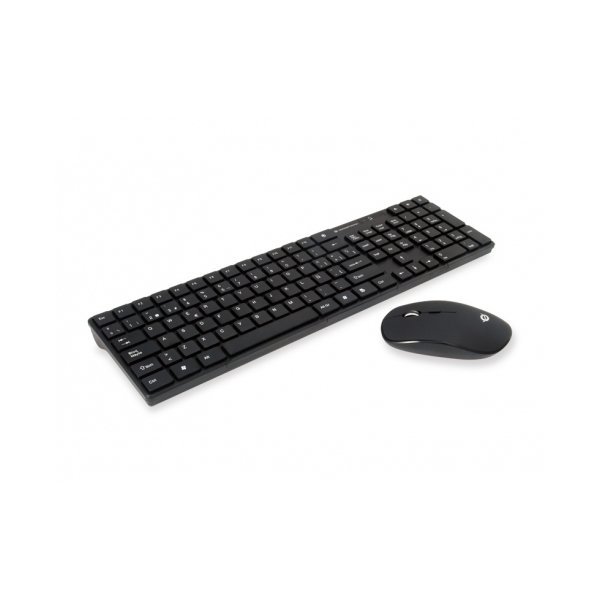 Conceptronic Kabellose Tastatur- und Maus-Kombination, Spanisches Layout, Volle Größe (100%), Kabellos, RF Wireless, QWERTY, Schwarz, Maus enthalten