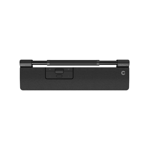 Contour Design RollerMouse Pro (Kabelgebunden) mit Slim Handballenauflage aus veganem Leder, Beidhändig, Rollerbar, USB Typ-A, 2800 DPI, Schwarz